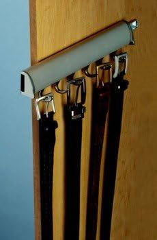 Belt Rack, Synergy Elite Collection, 8 Hook, 17 15/16", With Full Extension Slide Polished Chrome, With Chrome Hooks and End Caps
