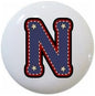 American Alphabet USA Letters Series Style 1 on 1.5" DECORATIVE Glossy Ceramic Dresser Drawer PULLS Cabinet Cupboard KNOBS (N)