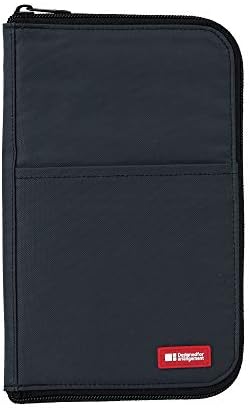 LIHITLAB LAB Slim Pen/Pencil Pouch, Wide, 0.7 × 5.5 × 8.5 Inches, Black (A7653-24) by LIHITLAB