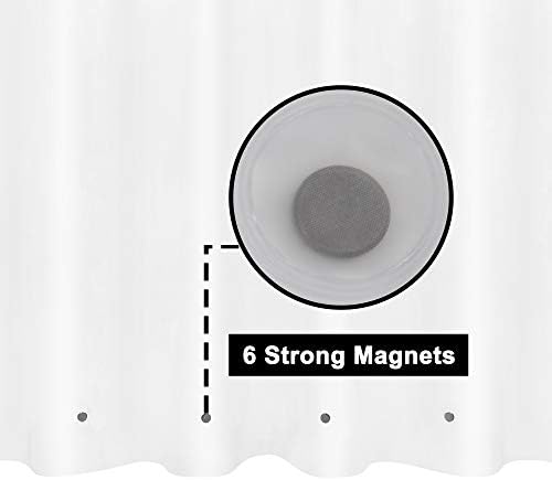 Barossa Design Extra Long Shower Curtain Liner with 6 Magnets - 72" x 84" XL, Waterproof PEVA Shower Liner for Bathroom, PVC Free, Metal Grommets - Frost, 72x84 (Pack of 2) - Image 2