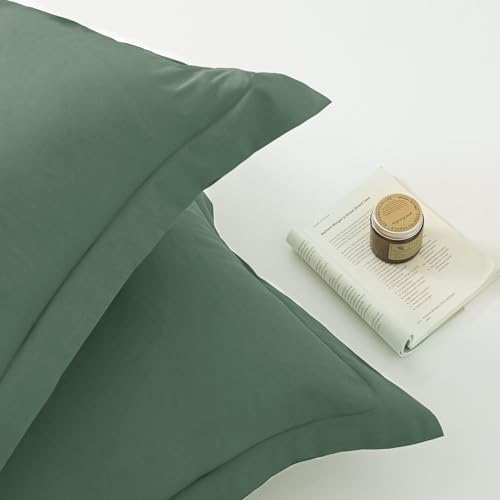 Queen Pillow Shams Set of 2 Sage Green Pillow Shams Soft Microfiber Pillow Covers with Envelope Closure, Fade, Wrinkle and Shrink Resistant Bed Pillow Cases, 20 × 30 Inches - Image 3