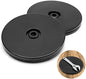 Jersvims 2Pcs 6 Inch Acrylic Turntable Platter, Black Turntable Organizer Round Rotating Plate for Kitchen Pantry Cabinet Desk Rack Spice Cake Cookie Decorating