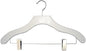 NAHANCO Contemporary Collection: Wooden Coordinate Hanger with Euro Clips, 17" White (Pack of 100)