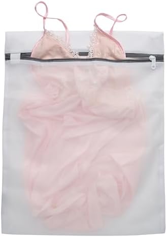 Laundry 360 2 Pack Large Mesh Wash Bag | Laundry | Washing Machine | Zipper Closure | Prevents Pulling and Tearing | Clothes | Garments | Delicates | Socks | White - Image 5