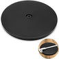 Jersvims 8 Inch Acrylic Turntable Platter, Black Turntable Organizer Round Rotating Plate for Kitchen Pantry Cabinet Desk Rack Spice Cake Cookie Decorating
