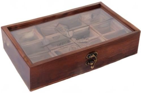 Wooden Spice Box, Masala Container, Condiments Storage Case for Kitchen, Multipurpose Decorative Box - Indian Rosewood Crafted