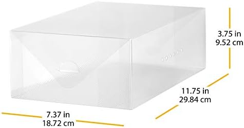 Whitmor Clear Vue Women's Shoe Box, Set of 4, White, 4 Count - Image 6