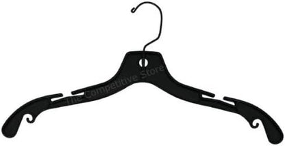 14" Plastic Child Hanger Clear With Zinc Hook - 100 Pcs - Kid Dress Hangers For Stores & Home Closet