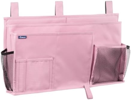 Surblue Caddy Hanging Organizer Bedside Storage Bag for Bunk and Hospital Beds, Pink, L by SURBLUE