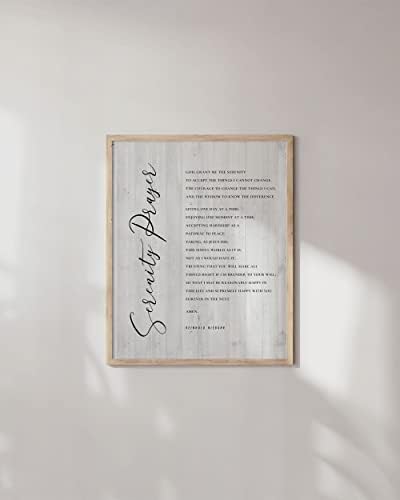 HAUS AND HUES Serenity Prayer Artwork - God Grant Me The Serenity Wall Decor, Bible Verse Art Wall Decor, Religious Gifts for Women, Serenity Prayer Gifts (Unframed 12x16) - Image 5