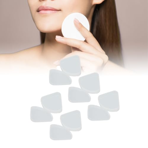 5pcs Makeup Sponge Holder Case, Plastic Makeup Container Case for Bead Capsules, Triangle Powder Puff Storage Box with Transparent Lid