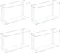mDesign Plastic Adhesive Mount Storage Organizer Container for Kitchen or Pantry Wall Organization - Space Saving Holder for Sandwich Bags, Foil - 11" Wide - Ligne Collection - 4 Pack - Clear