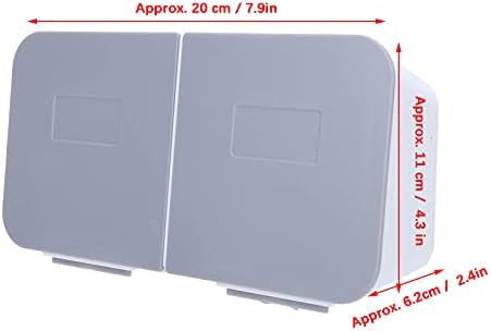 Pssopp Makeup Organizer, Wall Mounted Cotton Pads Dispenser Cosmetics Makeup Cotton Swab Holder for Bathroom Washroom White Gray Canisters