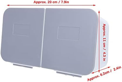 Pssopp Makeup Organizer, Wall Mounted Cotton Pads Dispenser Cosmetics Makeup Cotton Swab Holder for Bathroom Washroom White Gray Canisters