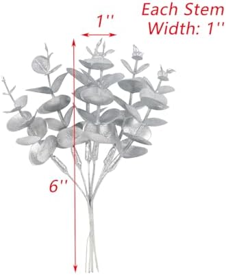 UTALAND 24 Pcs Artificial Eucalyptus Stems Eucalyptus Leaves - Image 4