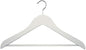 NAHANCO Executive Collection: Wooden Suit Hanger with Bar, 17.5" White (Pack of 50)