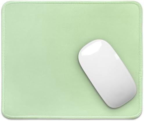 FROGIGO Mouse Pad with Stitched Edges - Solid Color Mousepad for Women, 9.25 x 7.75 inch Washable Square Desk Pad, Non-Slip Rubber Base, Office Home Laptop Accessories - Sage Green by FROGIGO