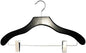 NAHANCO Contemporary Collection: Wooden Coordinate Hanger with Euro Clips, 17" Black (Pack of 100)