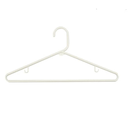 NAHANCO Plastic Tubular Hangers - 16 1/4" Ivory (Pack of 24)