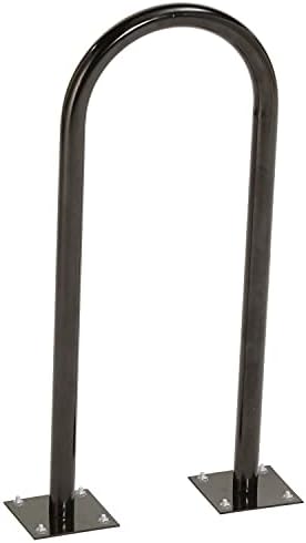 Global Industrial U-Rack Bike Rack, Flange Mount, 2-Bike Capacity, Steel Construction, Black Powder Coat Finish, Commercial Bike Rack for Stores, Parks and Schools