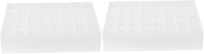 2pcs 40 Lipstick Stand 40 Slots Makeup Holder Lipstick Tubes Display Case Cosmetic Display Cases Storage Canister Lip Gloss Makeup Organizer Cosmetic Storage Boxes Dresser White