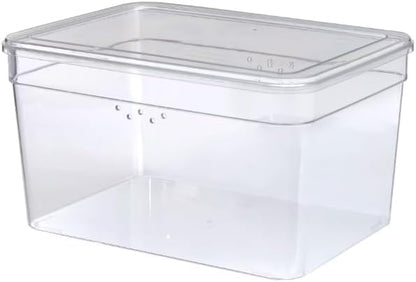 Mainstays Clear Glossy Plastic Extra Tall Closet Storage Shoe Organizer Box with Lid, Pack of 1, 10.5in W x 14.75in D x 8.25in H