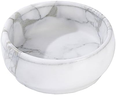 4.72 Inch Decorative Bowls, Natural Marble Decorative Bowls for Home Decor, Key Bowl, Coffee Tables Centerpiece, Soap Serving Bowl, Incense Burner, Smudge Bowl by CMCHICMONDAY