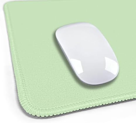 FROGIGO Mouse Pad with Stitched Edges - Solid Color Mousepad for Women, 9.25 x 7.75 inch Washable Square Desk Pad, Non-Slip Rubber Base, Office Home Laptop Accessories - Sage Green - Image 2