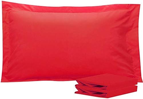 NTBAY King Pillow Shams, Set of 2, Microfiber, Red by NTBAY