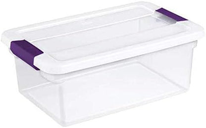 Sterilite 15 Quart Clear Plastic Storage Container Tote, 12 Pack, and 6 Quart Clear Plastic Storage Container Bins, 12 Pack with Lids for Organization