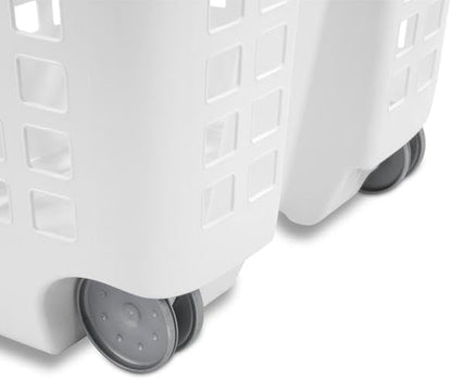 Sterilite 1.75 Bushel Ultra™ Wheeled Laundry Basket Plastic, White, (Pack of 1)