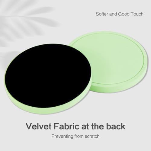 Azhou 6Pcs Drink Coaster with Holder, Green Absorbent Coasters for Drinks, Non-Slip with Velvet Bottom, Thick Heavy Duty 4 inch Ceramic Coasters, Home Decor Coffee Bar Accessories - Image 3