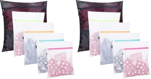 BAGAIL Laundry Bags Mesh Wash Bag for Intimates Lingerie and Delicates, 5Pcs (1XL,2L,2M) (Pack of 2) by BAGAIL