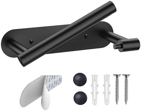 BESy Toilet Paper Holder, Bathroom Tissue Holder Wall Mount Matte Black by BESy
