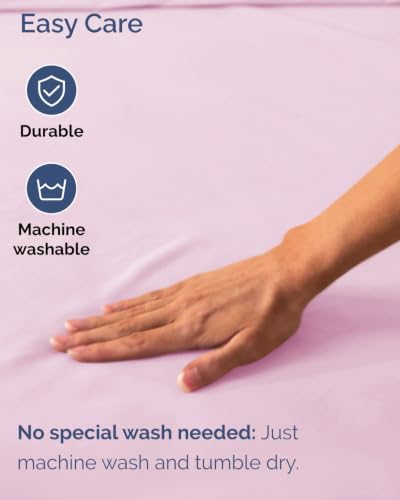 CGK Linens 2 Pack Extra Deep Full Fitted Sheets - Light Pink - Image 6