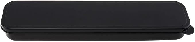 Portable Flatware Box Travel Tableware Storage Case, Simple Tableware Storage Box Case for Cutlery Kit, 9.64 x 2.32 inches (Black)