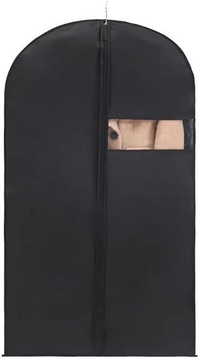 2 Pcs Long Garment Bags Hanging Dress Storage Bags Suit Protector Covers Plastic Dress Covers Clothes Protecting Bags with Zipper Clear Pocket