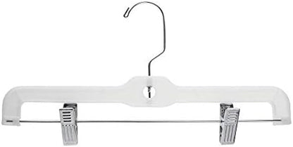 Skirt and Pant Hangers 14" White Heavy Duty, case of 100