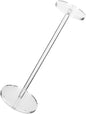 lasenersm 1 Piece Acrylic Hat Stand Wig Display Rack Hat Holder Acrylic Hat Rack Stand Wig Holder Hat Pedestal Stand Baseball Hat Rack Stand for Hat Watch Jewelry(Round Base, 35cm)