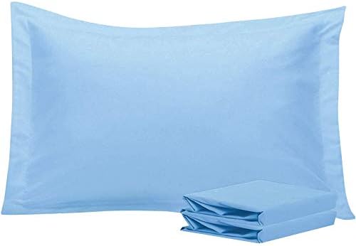 NTBAY Queen Pillow Shams, Set of 2, Microfiber, Sky Blue by NTBAY