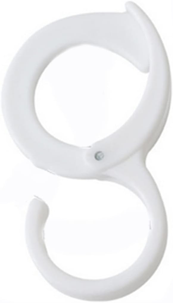 Space Saving Rotated Hanger Hooks Wardrobe Clothes Rack Hanger Organizer Bag Hanger Shoes Belt Scarf Hanging Rack Closet Hanger (White)
