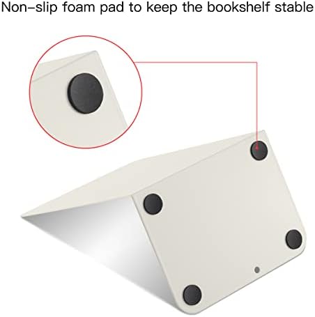 MSDADA Bookends, Book Ends for Book Shelves, Bookends for Office, Book Ends for Heavy Books,Metal Bookend Supports, Modern Minimalist Style Bookends, Milky White (4Pairs) - Image 5