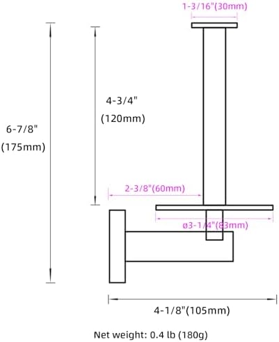 Aomasi Vertical Toilet Paper Holder for Bathroom Wall, Brushed Nickel - Image 2
