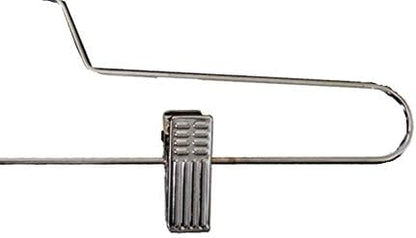 NAHANCO Metal Skirt/Pant Hangers with Metal Clips, 14" - Chrome (Pack of 25)
