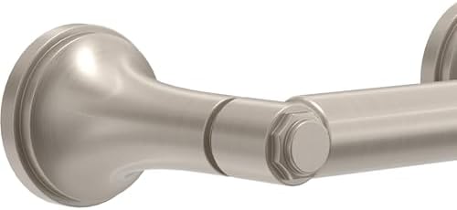 Franklin Brass Brushed Nickel Spring Loaded Toilet Paper Holder, Traditional Wall Mount Toilet Paper Storage - Woodruff WDRF50-SN - Image 4