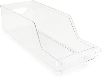Beverage Organizer for Fridge Pantry Storage Bins Can Holder Stackable Material Refrigerator Containers