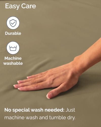 CGK Linens 2 Pack Extra Deep King Fitted Sheets - Khaki - Image 6