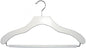 NAHANCO Contemporary Collection: Wooden Suit Hanger with Bar, 17" White (Pack of 50)