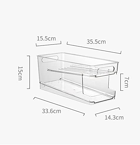 Double Layer Pop Soda Can Organizer Bins,Stackable Dispenser Storage Holder Rack,for Fridge, Freezer, Kitchen, Countertops, Cabinets - Clear Plastic Canned Food Pantry Storage Rack