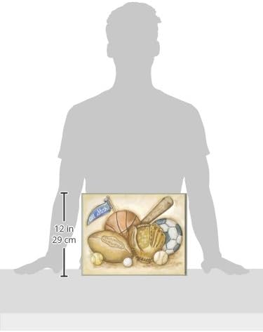 The Kids Room by Stupell All Star Multi Sport On Brown Background Rectangle Wall Plaque, 11 x 0.5 x 15, Proudly Made in USA - Image 3